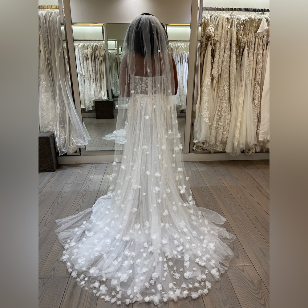 3D Flower Bridal Veil